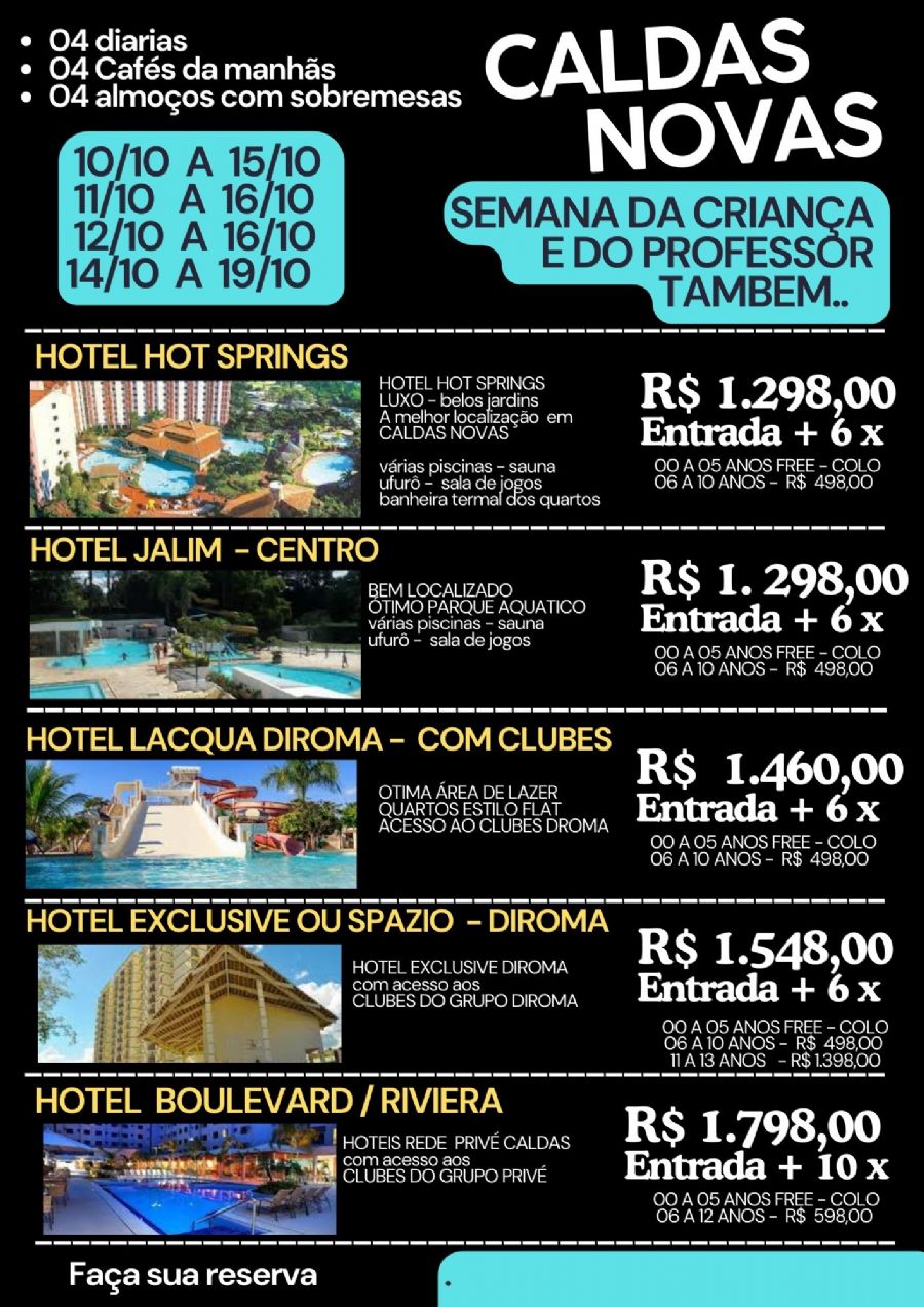 CALDAS NOVAS -  SEMANA DA CRIANÇA E DO PROFESSOR .